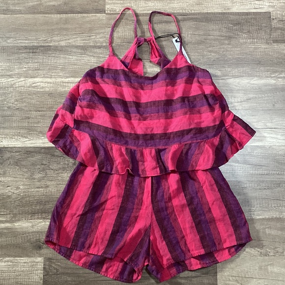 Self Contrast stripe Romper - Picture 4 of 8